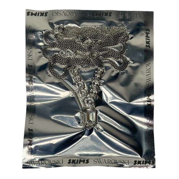 Swarovski x Skims Y Body Chain (Silver) - Picture 3 of 5